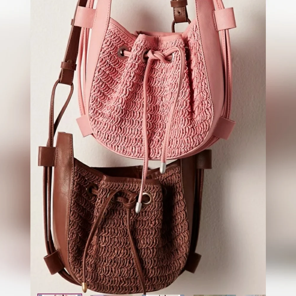 Free‎ People Cabana Crossbody in coconut shell Brown.  NWOT.